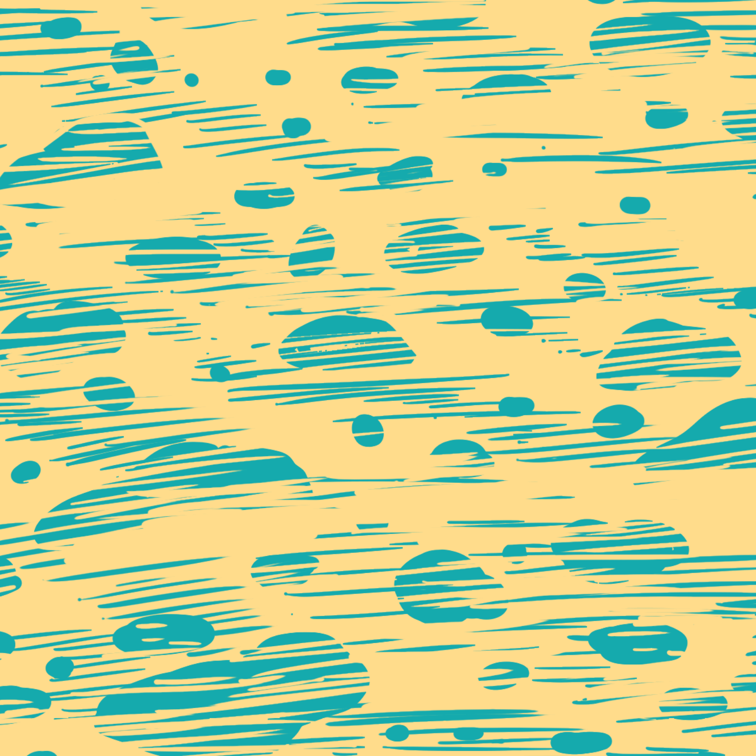 Teal and Light Yellow Pattern