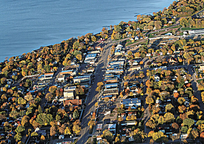 An aerial view of Glenwood