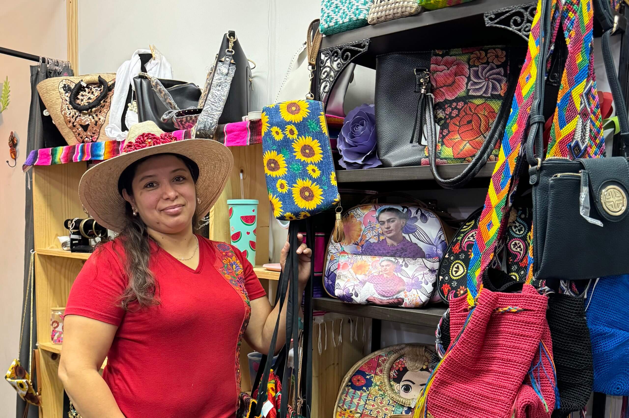 Owner of Cielito Lindo, Ana Cecilia Villela standing in her store.
