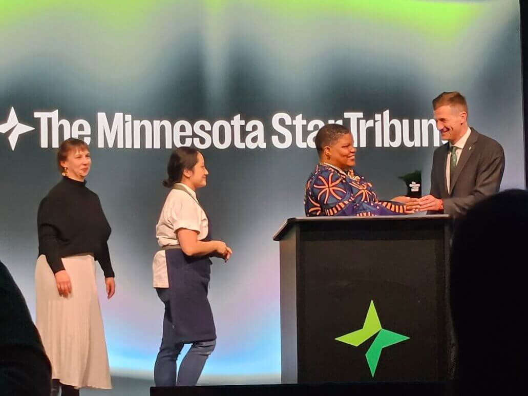 Victoria receives the 2024 Minnesota Star Tribune Community Bridge Builder Award