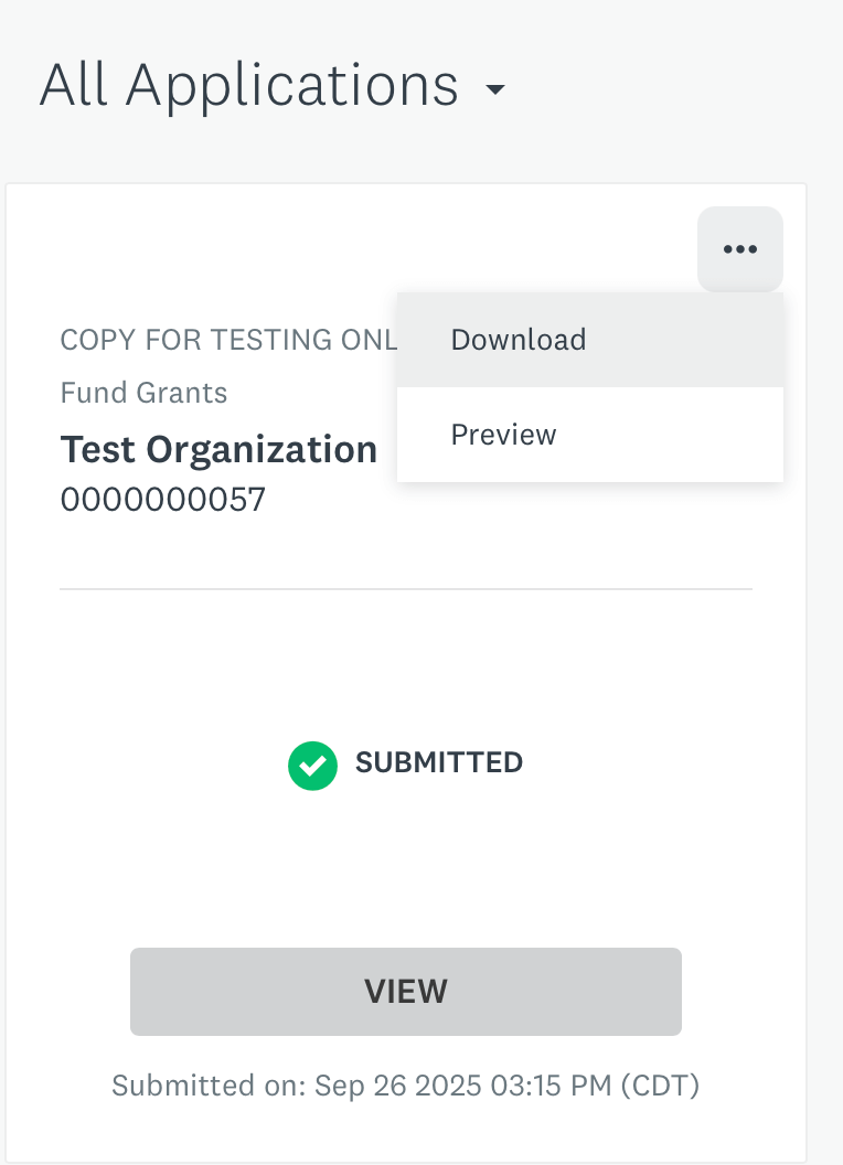 screenshot of where to view the full application