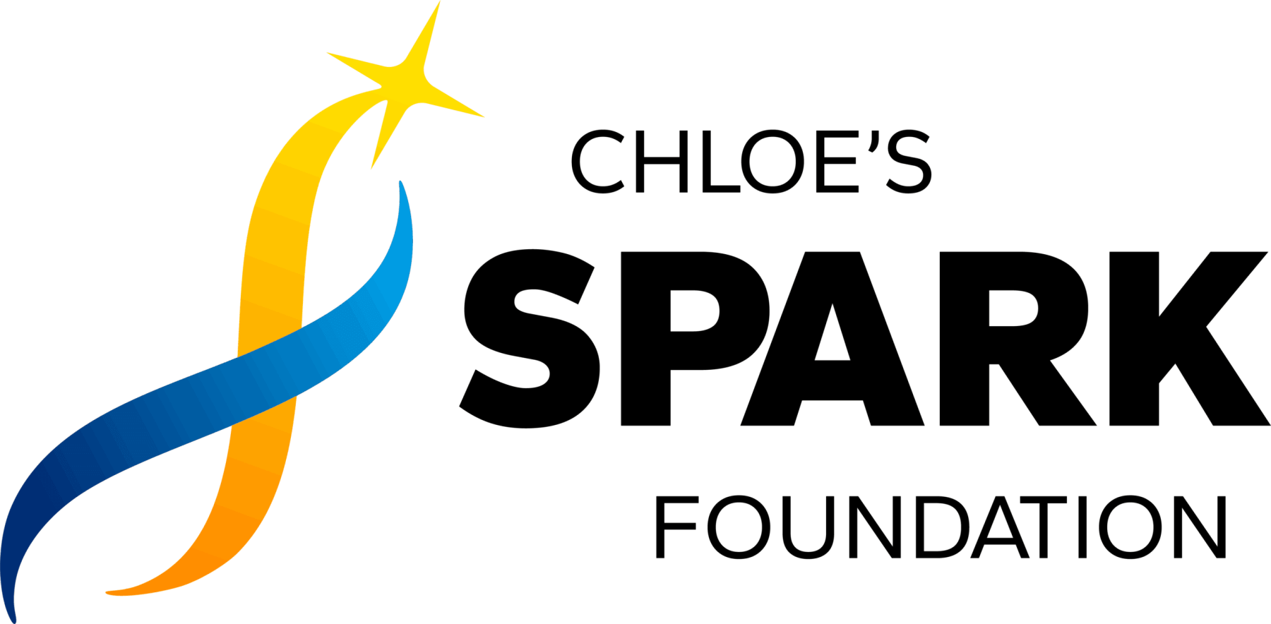 Chloe's Spark Foundations with blue and yellow streak logo with star on end