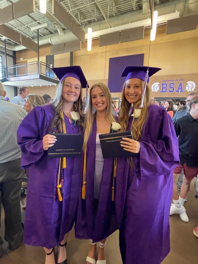 group of young women at graduation