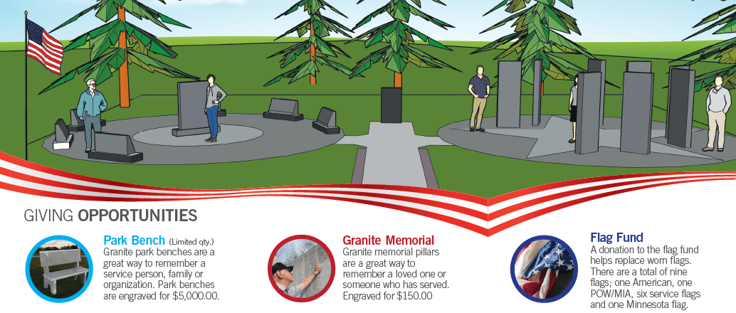 Vergas Veterans Memorial illustration