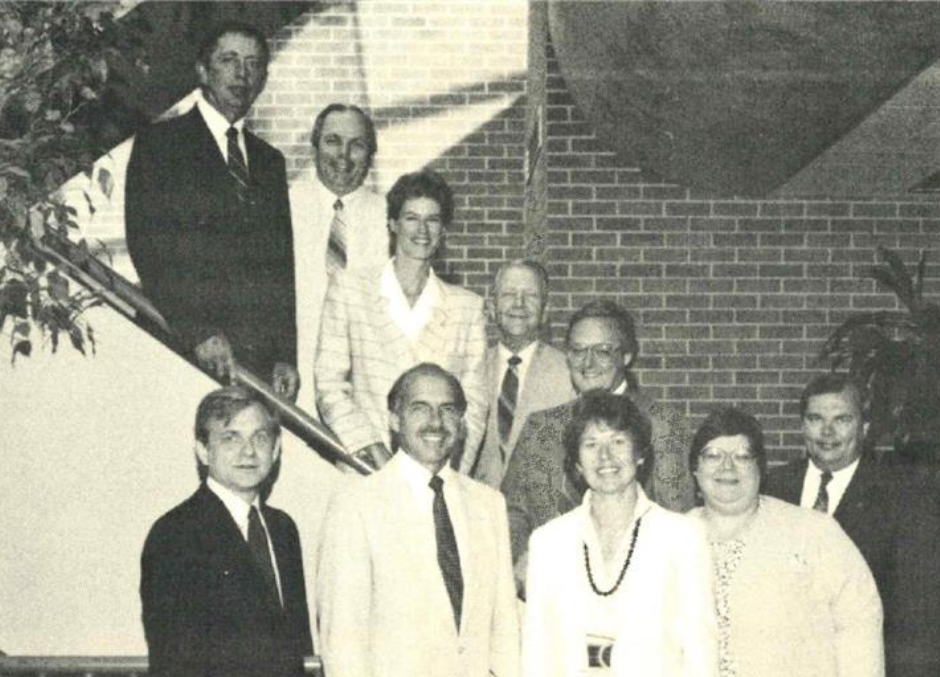Board of Directors, including (left to right) upper row Dave Rinke, Pat Benedict, Catherine Heubner, Dick Gandrud, and Scott Graham; lower row Dave Simpkins, Roger McCannon, Laurel Sorlie, Elaine Timmer, and Morris Lanning,